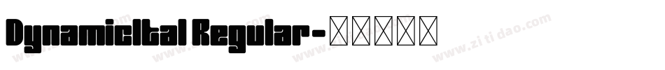 DynamicItal Regular字体转换